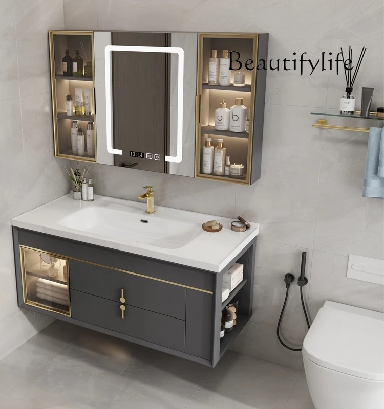 Bathroom combination integrated ceramic basin washbasin toilet wash basin cabinet intelligent storage mirror cabinet
Bathroom combination integrated ceramic basin washbasin toilet wash basin cabinet intelligent storage mirror cabinet