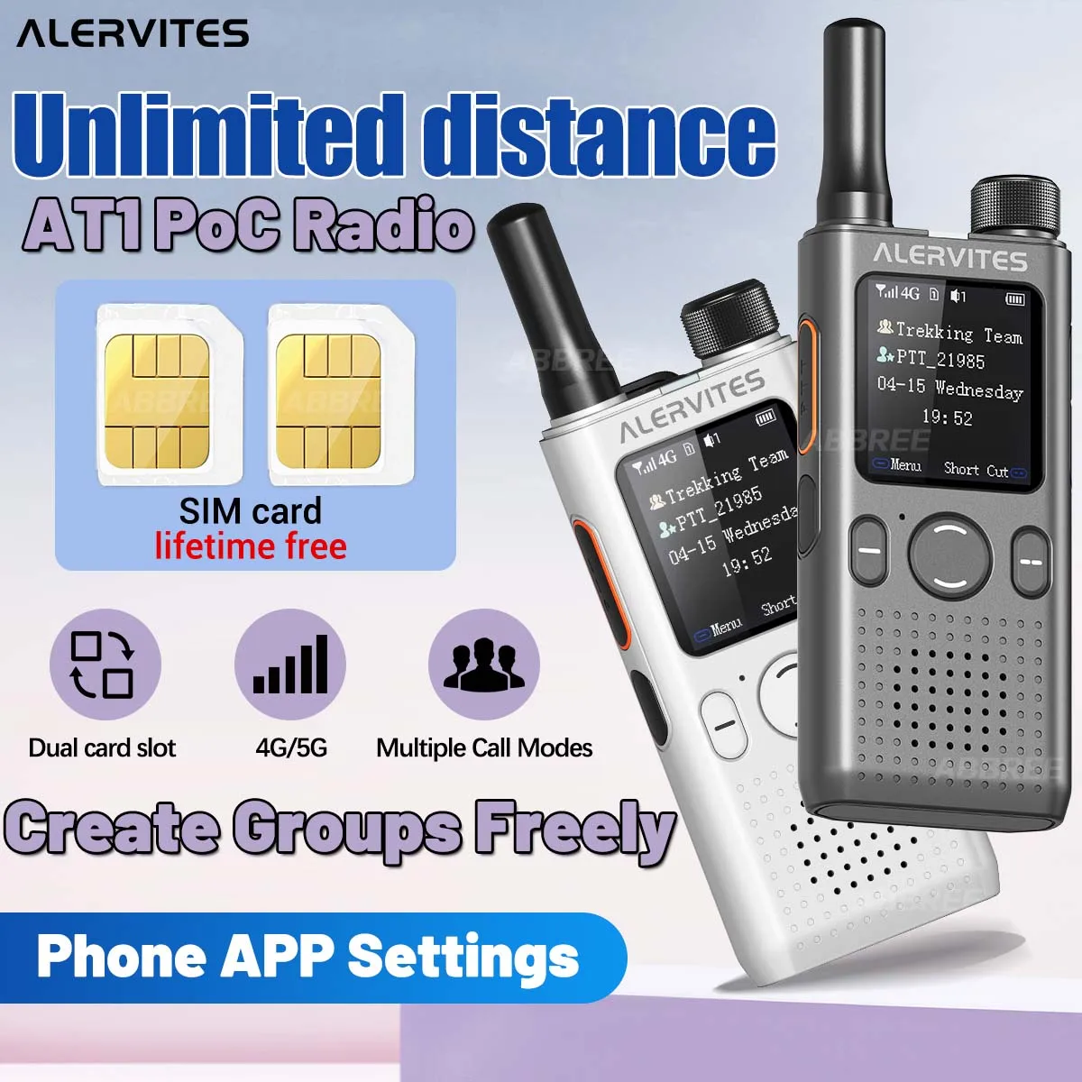 Baofeng Global POC Radio 4G/5G Network Walkie Talkie AT1 Create Groups Freely 20mm Width Unlimited Distance Portable USB Radio
Baofeng Global POC Radio 4G/5G Network Walkie Talkie AT1 Create Groups Freely 20mm Width Unlimited Distance Portable USB Radio