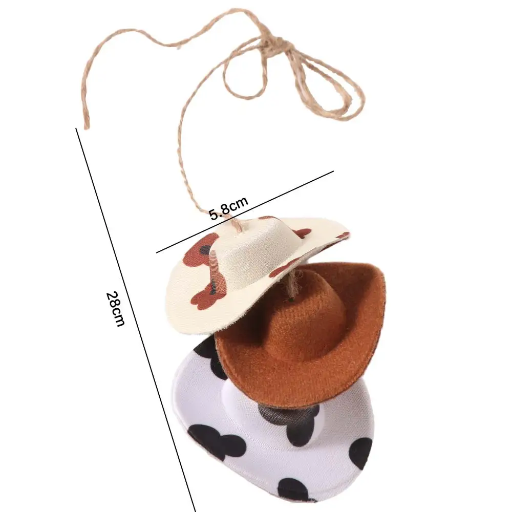 Mini cap Car Pendant Cute Cow pattern Rearview Mirror Pendant Interior Decoration Hanging Ornament Cowboy Hat Car Decoration
Mini cap Car Pendant Cute Cow pattern Rearview Mirror Pendant Interior Decoration Hanging Ornament Cowboy Hat Car Decoration