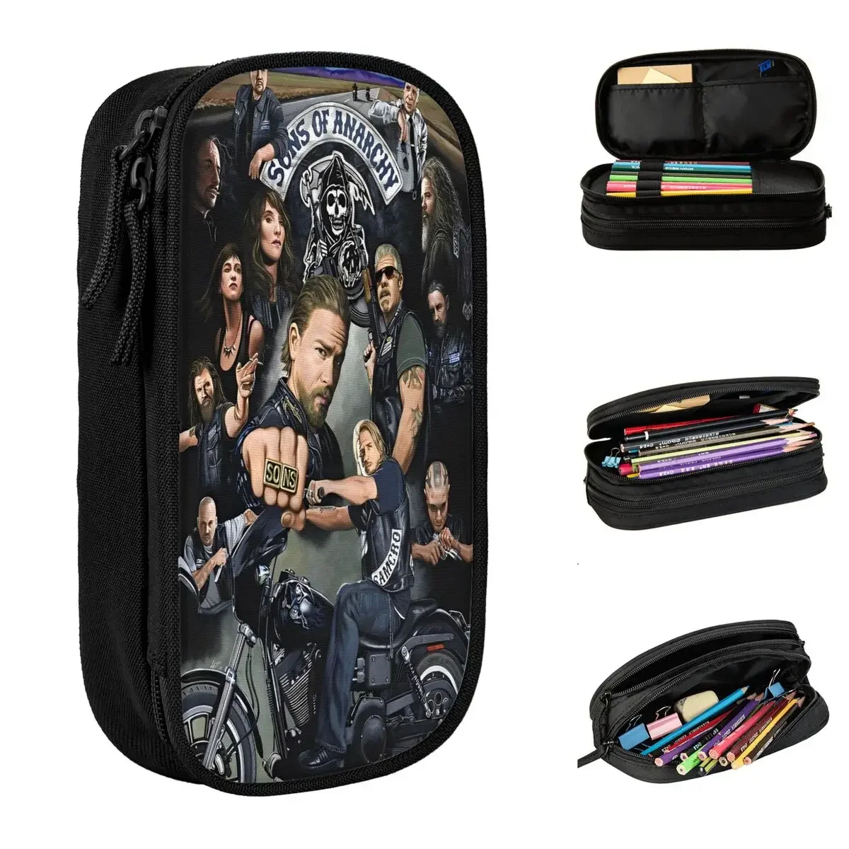 Sons Of Anarchys Tv Series Drama Pencil Case Cute Pen Box Bags Girl Boy Big Capacity Students School Zipper Pencilcases
Sons Of Anarchys Tv Series Drama Pencil Case Cute Pen Box Bags Girl Boy Big Capacity Students School Zipper Pencilcases