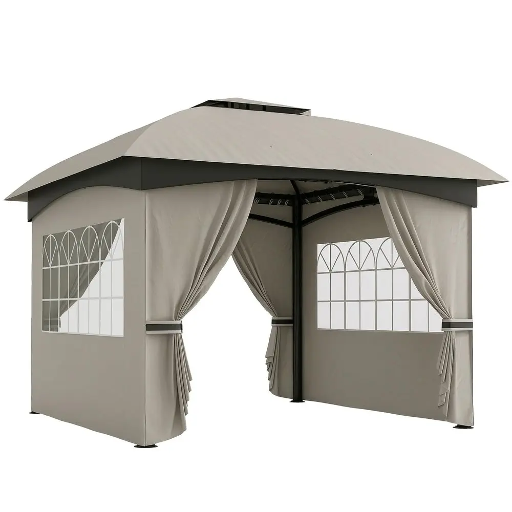 11 x 11 Outdoor Gazebo, Arc Patio Gazebo Canopy Shelter, UV Protected, with Curtains, Church Windows, Double Roof, Galvanized S
11 x 11 Outdoor Gazebo, Arc Patio Gazebo Canopy Shelter, UV Protected, with Curtains, Church Windows, Double Roof, Galvanized S