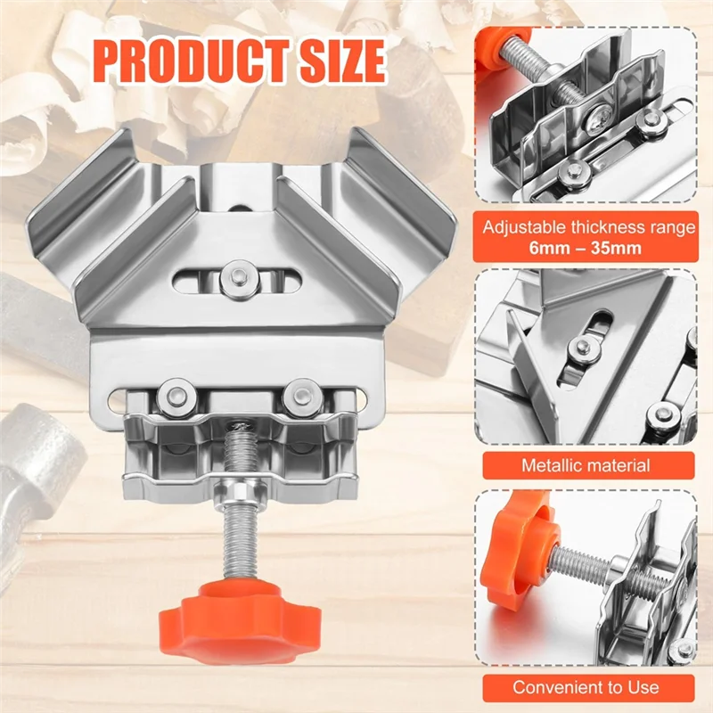 ABVJ-For Woodworking Right Angle Corner Clamp 2 Pieces, Stainless Steel 90 Degree T Shaped Clamping Tool
ABVJ-For Woodworking Right Angle Corner Clamp 2 Pieces, Stainless Steel 90 Degree T Shaped Clamping Tool