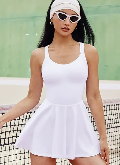 Женское теннисное платье, цельные облегающие мягкие спортивные комплекты, шорты для гольфа, бадминтона, спортивные костюмы с перекрестной спинкой и нагрудными подушечками, костюмы для йоги
Женское теннисное платье, цельные облегающие мягкие спортивные комплекты, шорты для гольфа, бадминтона, спортивные костюмы с перекрестной спинкой и нагрудными подушечками, костюмы для йоги