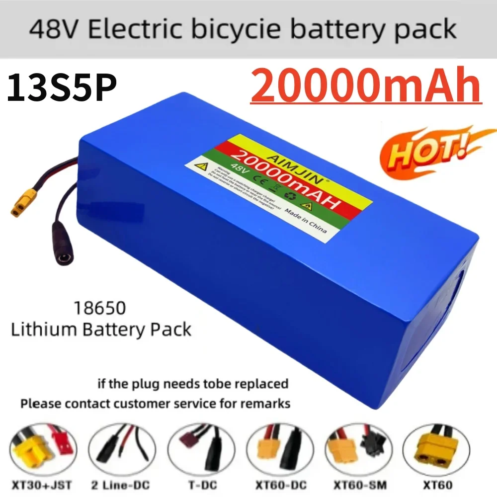 48V 13S5P 18650 Lithium Battery Pack 20Ah Suitable for scooters, mountain bikes with BMS+charger
48V 13S5P 18650 Lithium Battery Pack 20Ah Suitable for scooters, mountain bikes with BMS+charger