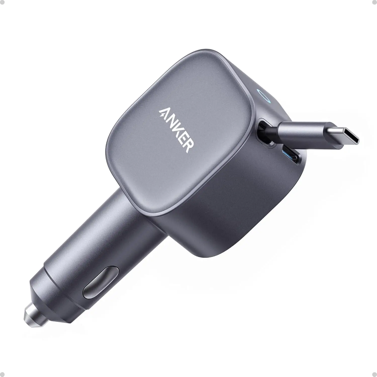 Автомобильное зарядное устройство Anker USB-C, максимальная мощность 75 Вт, сверхкомпактное, быстрое зарядное устройство Type-C со встроенным выдвижным кабелем USB-C
Автомобильное зарядное устройство Anker USB-C, максимальная мощность 75 Вт, сверхкомпактное, быстрое зарядное устройство Type-C со встроенным выдвижным кабелем USB-C
