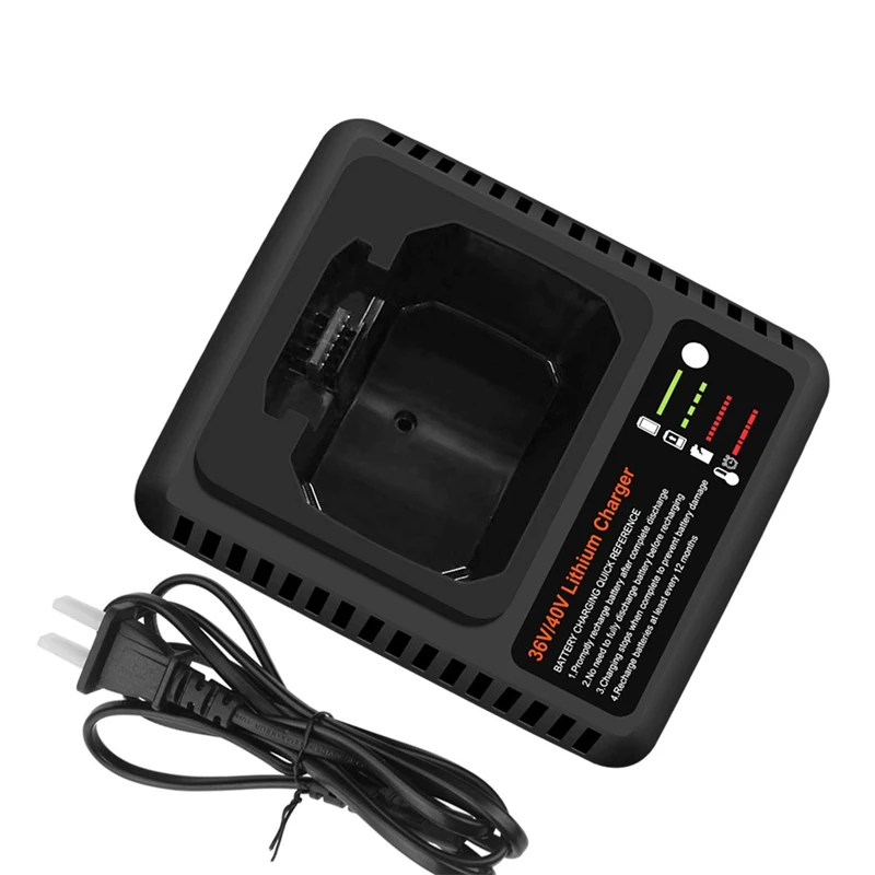 Lithium Battery Charger for Black&Decker 36V/40V Lithium Batteries Portable Fast Charger LCS36/LCS40 Replacement Battery Charger
Lithium Battery Charger for Black&Decker 36V/40V Lithium Batteries Portable Fast Charger LCS36/LCS40 Replacement Battery Charger
