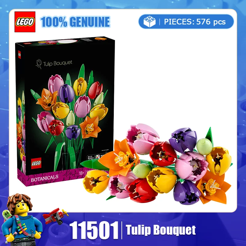 Lego Building Blocks Flower Plants Series 11501 Tulip Bouquet Boys and Girls Children's Puzzle Building Toy Gift Home Decor
Lego Building Blocks Flower Plants Series 11501 Tulip Bouquet Boys and Girls Children's Puzzle Building Toy Gift Home Decor
