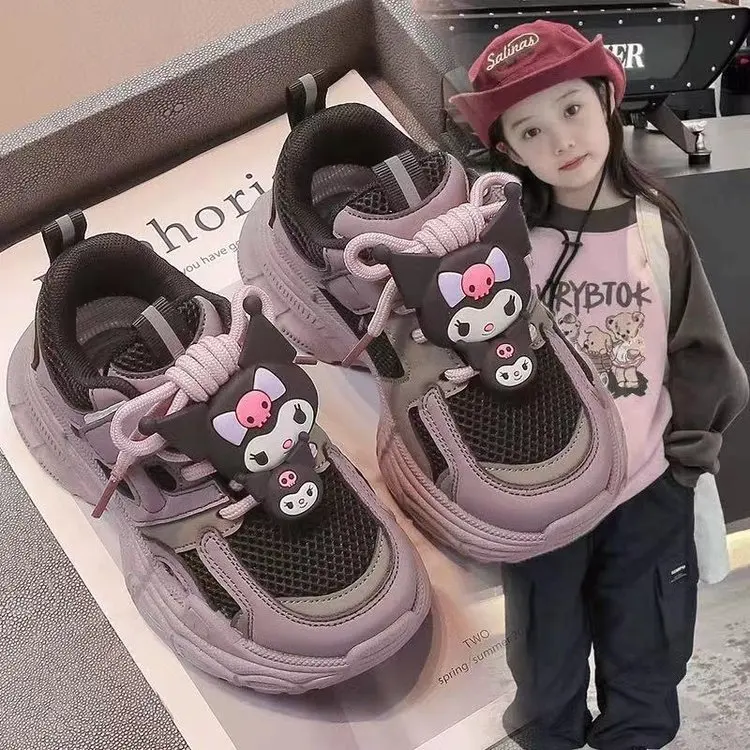 Kuromi 2026 Spring Autumn Girls Shoes - Fashion Chunky Sneakers, Soft Bottom Casual Shoes for Big Kids
Kuromi 2026 Spring Autumn Girls Shoes - Fashion Chunky Sneakers, Soft Bottom Casual Shoes for Big Kids