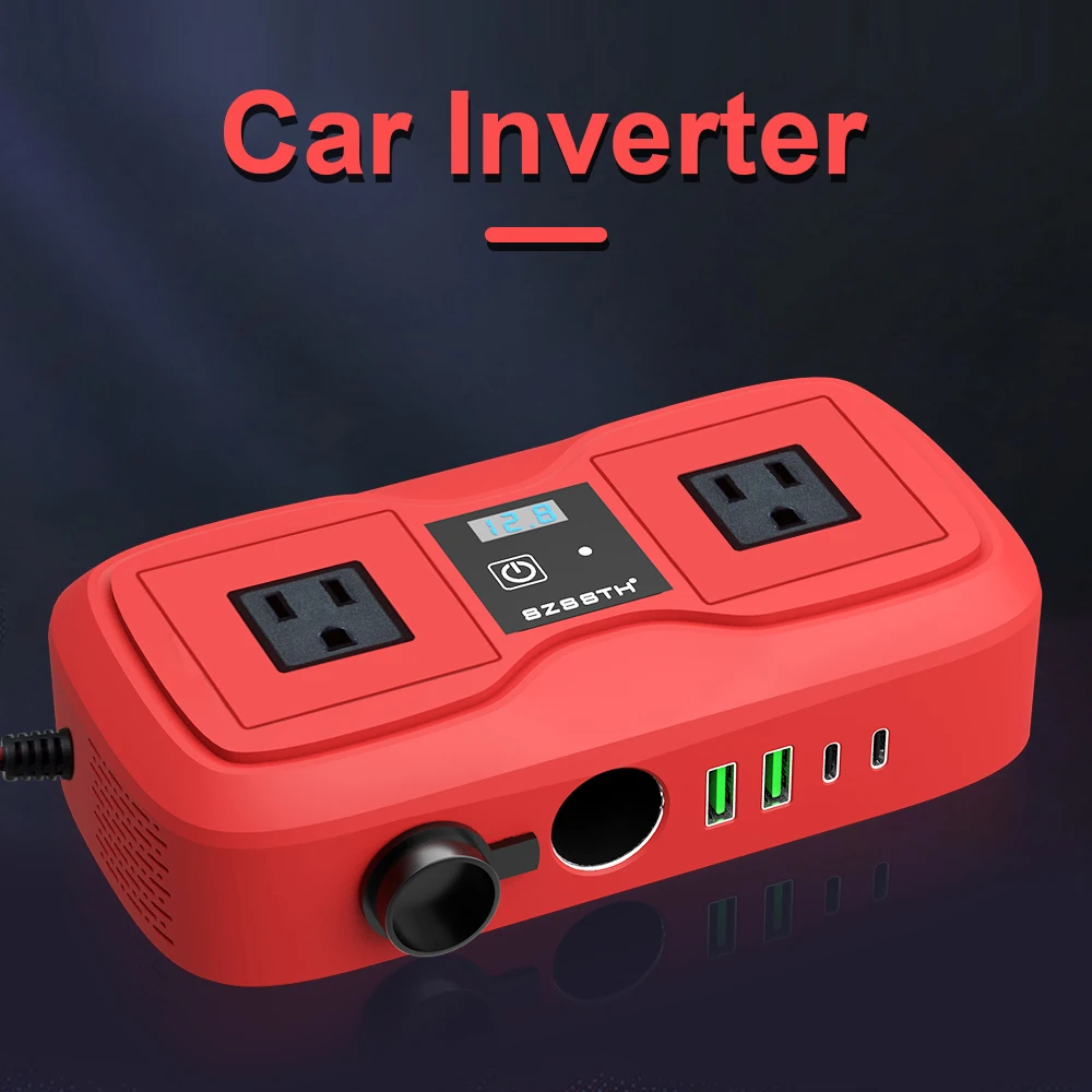 Car Power Inverter 200W DC 12V to AC 220V QC3.0 Type C US Socket 400W Peak for Cigarette Lighter
Car Power Inverter 200W DC 12V to AC 220V QC3.0 Type C US Socket 400W Peak for Cigarette Lighter