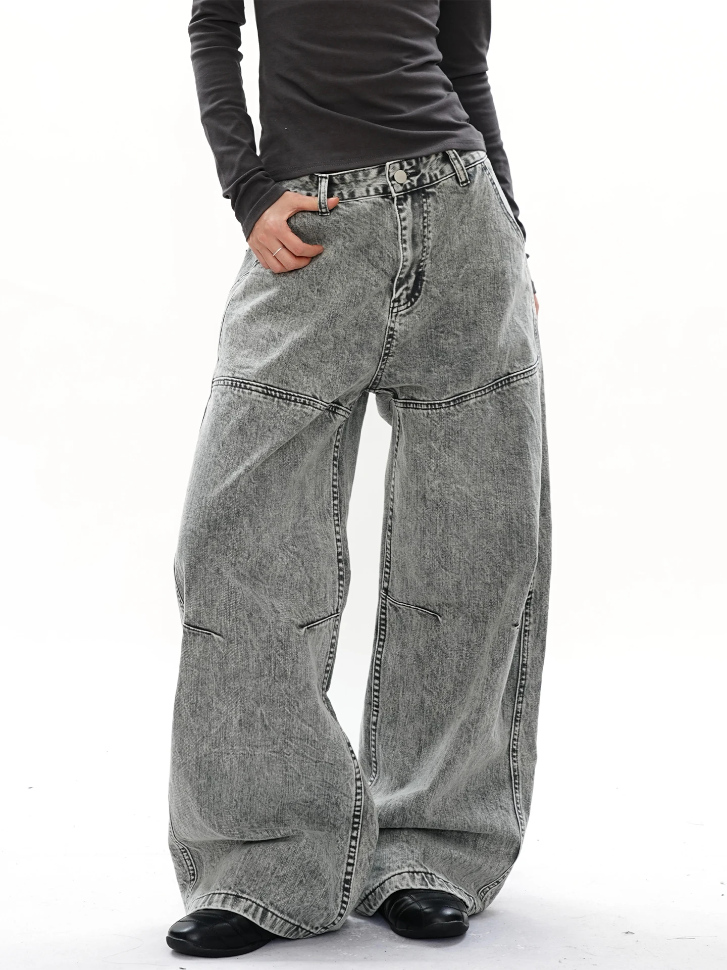 Мужские джинсы S3T5 Deconstructed Waed: повседневные прямые джинсы в американском винтажном стиле, широкие брюки, нейтральные джинсы.
Мужские джинсы S3T5 Deconstructed Waed: повседневные прямые джинсы в американском винтажном стиле, широкие брюки, нейтральные джинсы.