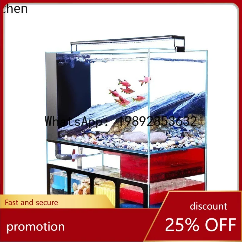 YFY Living Room Ecological Home Landscape Full Set Bottom Filter Fish Tank with Small Desktop Medium Ultra-clear Glass Stream
YFY Living Room Ecological Home Landscape Full Set Bottom Filter Fish Tank with Small Desktop Medium Ultra-clear Glass Stream