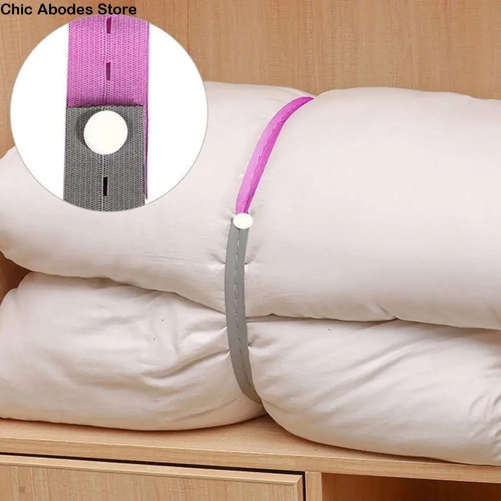 10pcs With Button Hole Storage Elastic Band Flat Nylon Binding Belt Creative Adjustable Folding Clothes Band T-shirt Pants
10pcs With Button Hole Storage Elastic Band Flat Nylon Binding Belt Creative Adjustable Folding Clothes Band T-shirt Pants