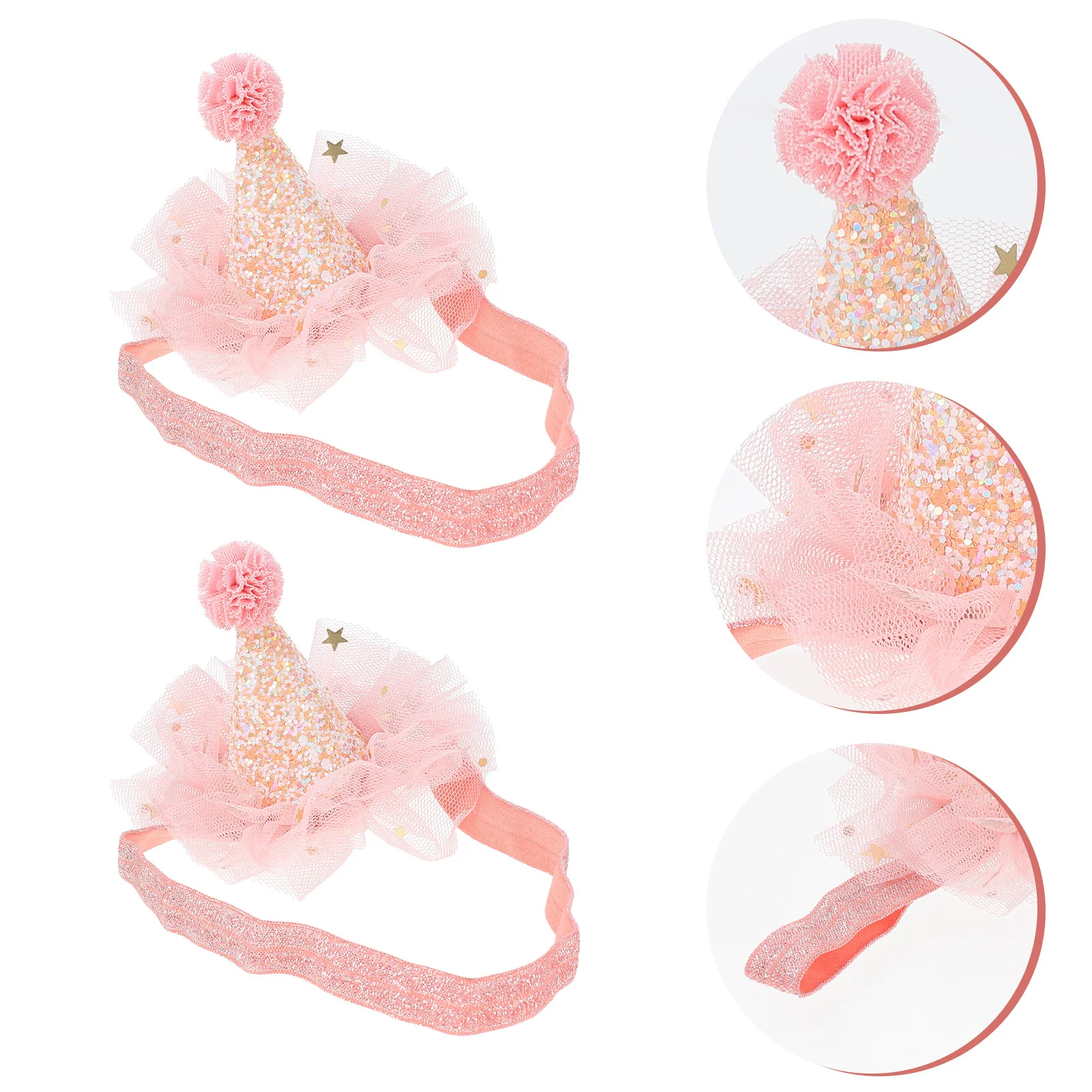 2Pcs Birthday Cloth Hat for Baby Soft Lightweight Net Yarn Kids Party Hair Decor Shiny Sequins Attention Grabbing Photo Prop
2Pcs Birthday Cloth Hat for Baby Soft Lightweight Net Yarn Kids Party Hair Decor Shiny Sequins Attention Grabbing Photo Prop