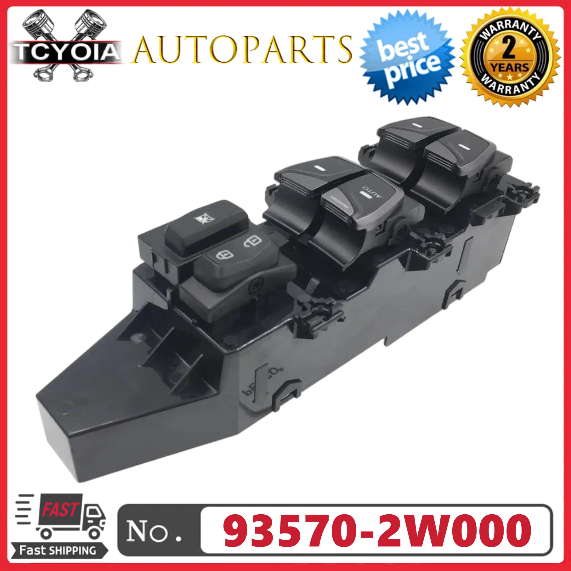 Front Left Master Power Window Door Switch 93570-2W000 935702W000 For 2012-2016 Hyundai Santa Fe
Front Left Master Power Window Door Switch 93570-2W000 935702W000 For 2012-2016 Hyundai Santa Fe