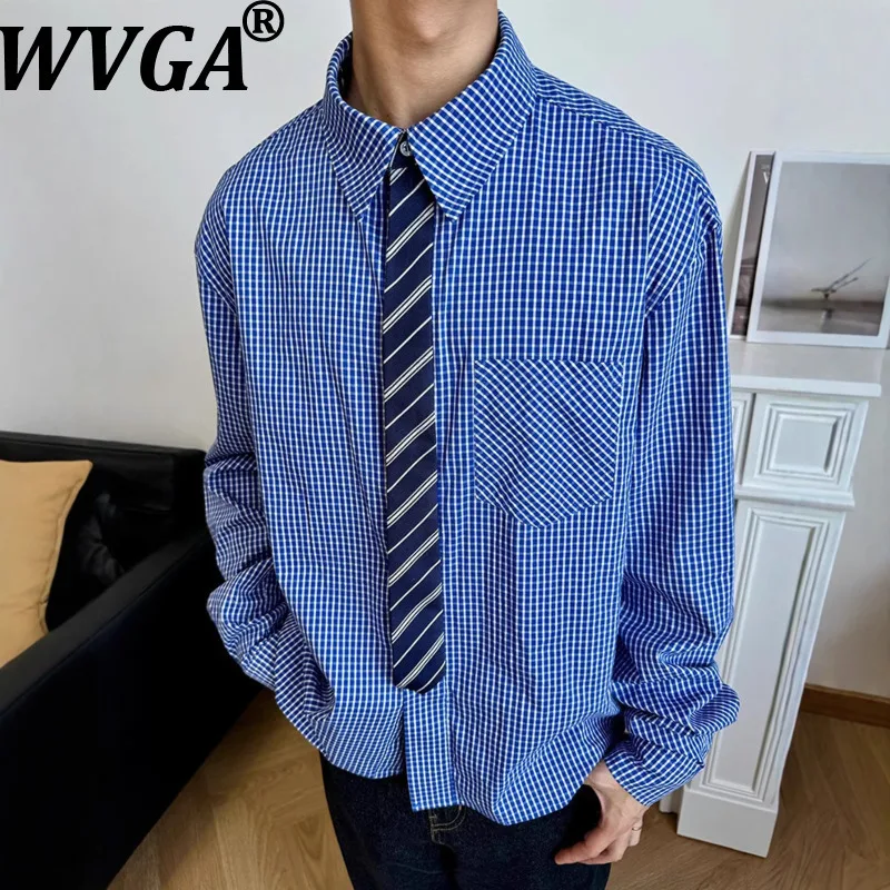 WVGA Spring Autumn New Men Tide Fake Two-Piece Tie Plaid Trendy Long Sleeve Shirt Niche Chic Casual Turn-Down Collar Tops W18045
WVGA Spring Autumn New Men Tide Fake Two-Piece Tie Plaid Trendy Long Sleeve Shirt Niche Chic Casual Turn-Down Collar Tops W18045