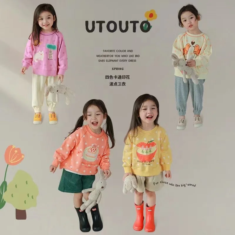 Girls Spring and Autumn Pure Cotton Sweater 2024 New Korean Edition Loose Fit Children's Baby Top Children's Clothing Printing
Girls Spring and Autumn Pure Cotton Sweater 2024 New Korean Edition Loose Fit Children's Baby Top Children's Clothing Printing