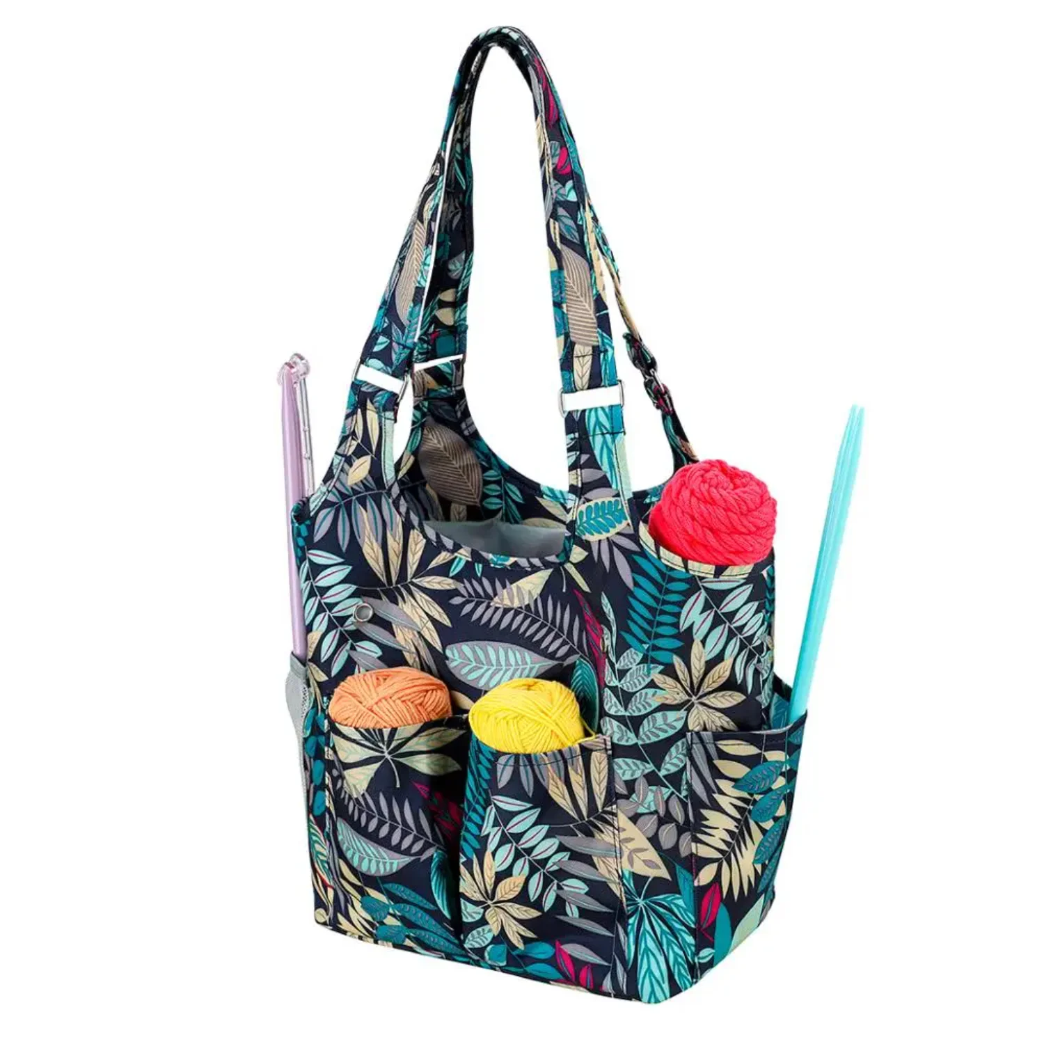 Blue Color Storage Bag with Leaves Design, Portable Yarn and Crochet Hooks Knitting Bag - New Waterproof Sewing Accessories Bag
Blue Color Storage Bag with Leaves Design, Portable Yarn and Crochet Hooks Knitting Bag - New Waterproof Sewing Accessories Bag