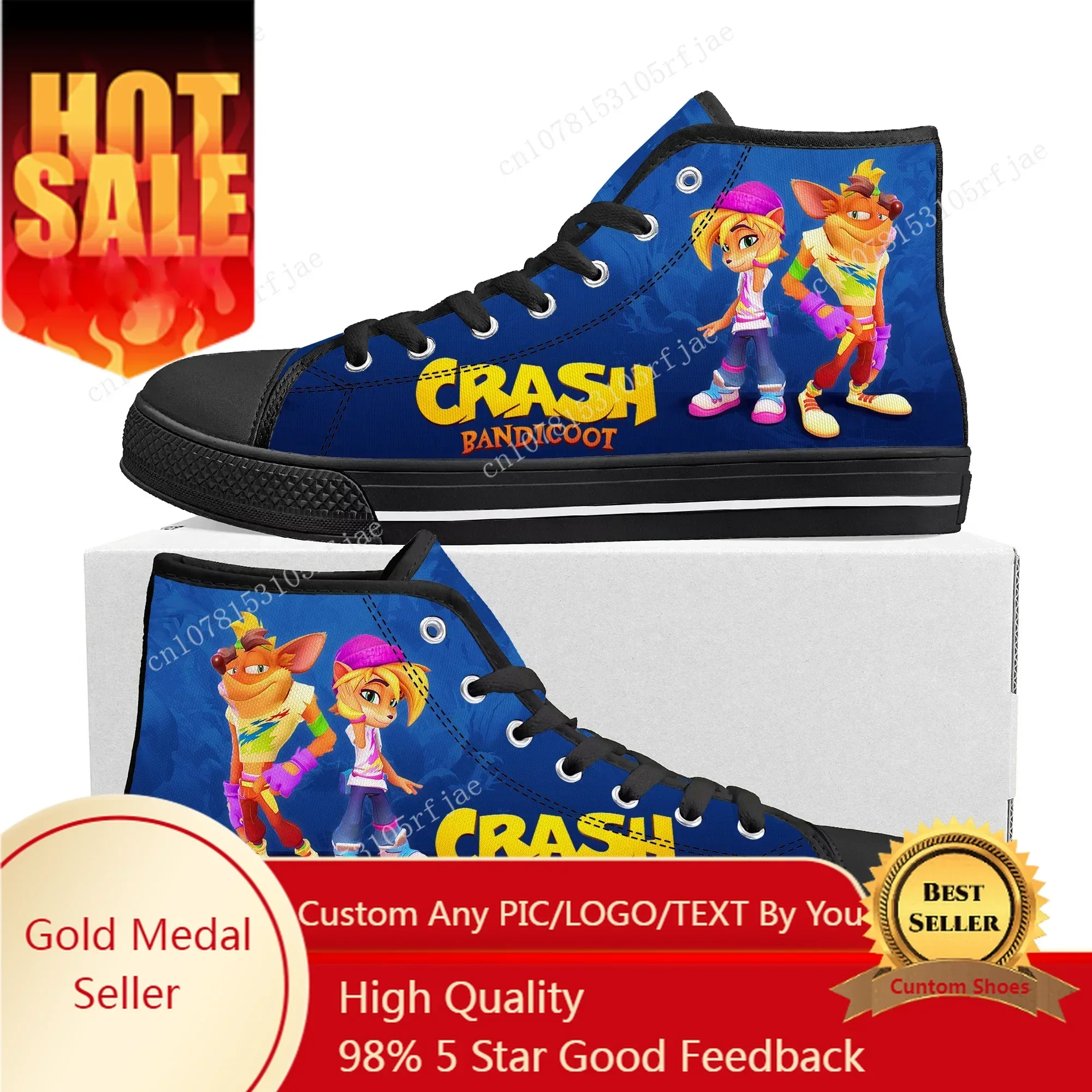 Crash Bandicoot High Top Sneakers Cartoon Game Men Women Teenager High Quality Canvas Sneaker Fashion Custom Built Couple Shoes
Crash Bandicoot High Top Sneakers Cartoon Game Men Women Teenager High Quality Canvas Sneaker Fashion Custom Built Couple Shoes