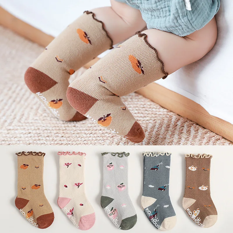 Детские носки для детей, нескользящие носки-тапочки с милым рисунком животных для мальчиков и девочек, хлопковые носки Kawaii с рюшами для маленьких девочек 
Детские носки для детей, нескользящие носки-тапочки с милым рисунком животных для мальчиков и девочек, хлопковые носки Kawaii с рюшами для маленьких девочек