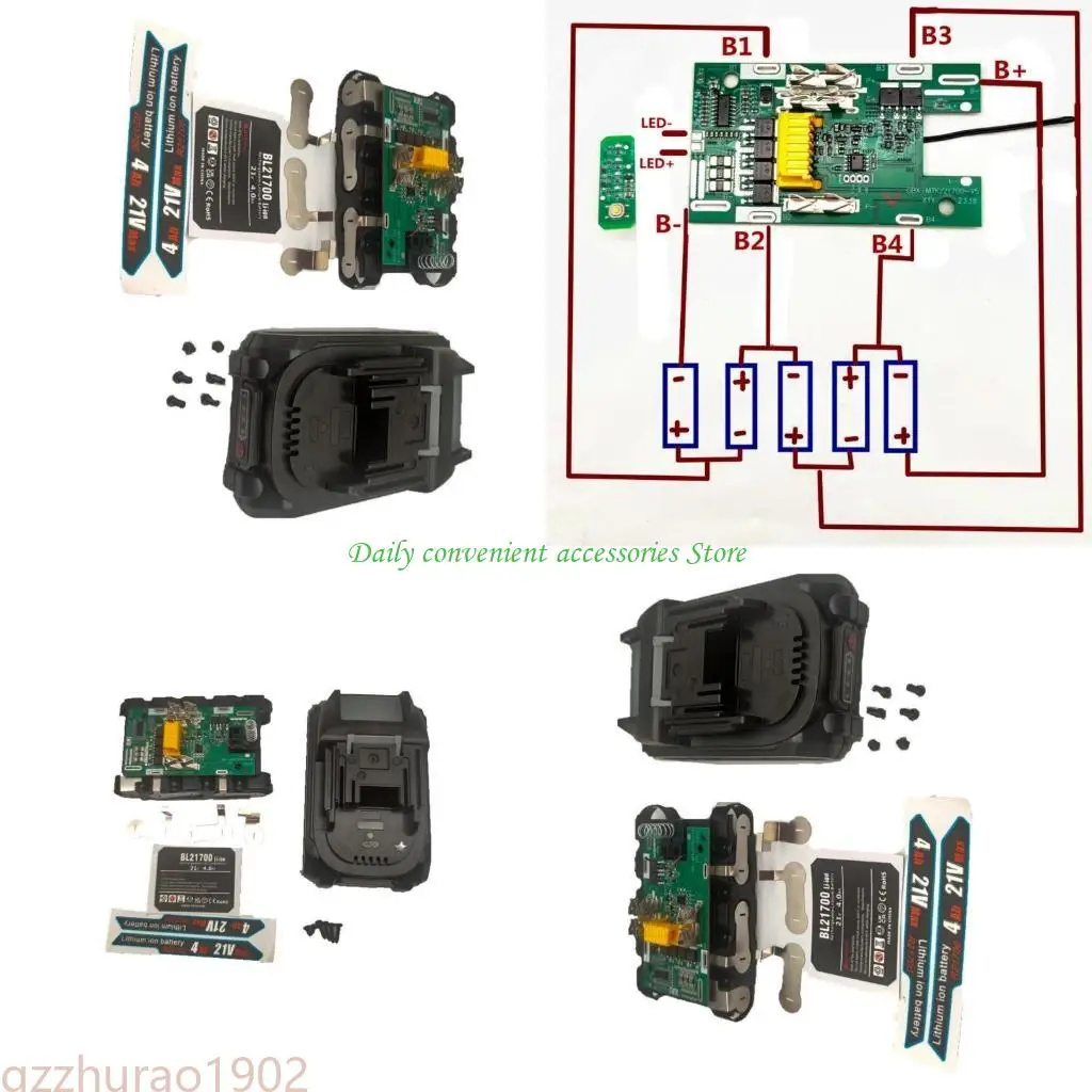 97QB Ventilated Design Battery Cover For 18V 5S2P 5x21700 BL1890 Lithium Application
97QB Ventilated Design Battery Cover For 18V 5S2P 5x21700 BL1890 Lithium Application