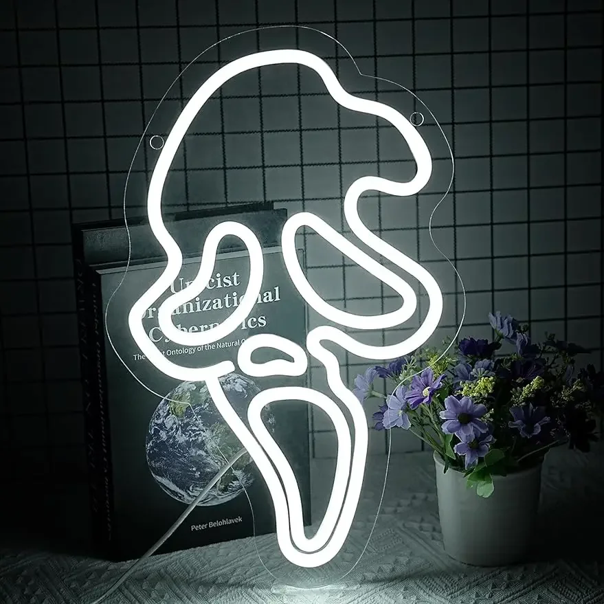 Halaloween Ghost Face Neon Sign Halloween Skull Neon Light for Bedroom Game Room Mancave Bar Halloween Party Gifts For Kids Boys
Halaloween Ghost Face Neon Sign Halloween Skull Neon Light for Bedroom Game Room Mancave Bar Halloween Party Gifts For Kids Boys
