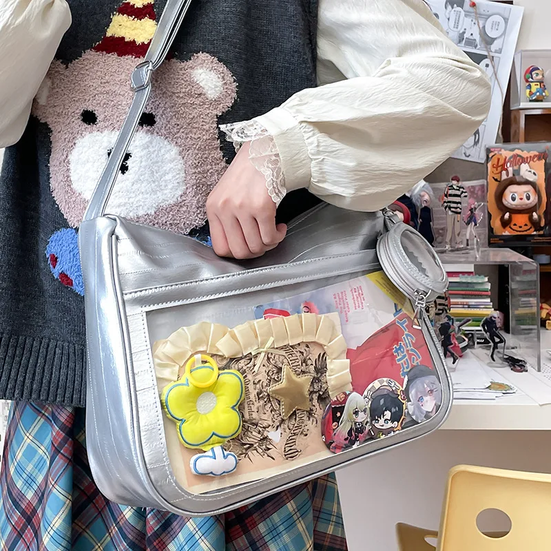 New Style of Girls' DIY Badge Personalized Ita Bag with Small Badge Bag Daily Commuter One-shoulder Crossbody Bag School Bag
New Style of Girls' DIY Badge Personalized Ita Bag with Small Badge Bag Daily Commuter One-shoulder Crossbody Bag School Bag