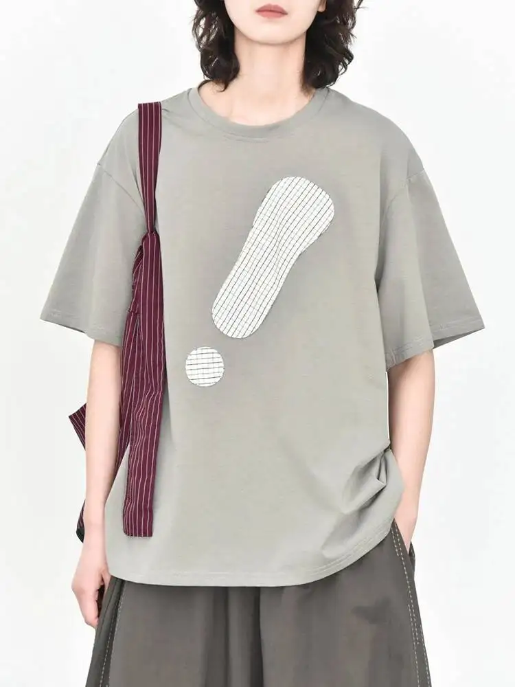Women Gray Green Plaid Patch Big Size Casual T-shirt New Round Neck Short Sleeve Fashion Tide Spring Summer
Women Gray Green Plaid Patch Big Size Casual T-shirt New Round Neck Short Sleeve Fashion Tide Spring Summer