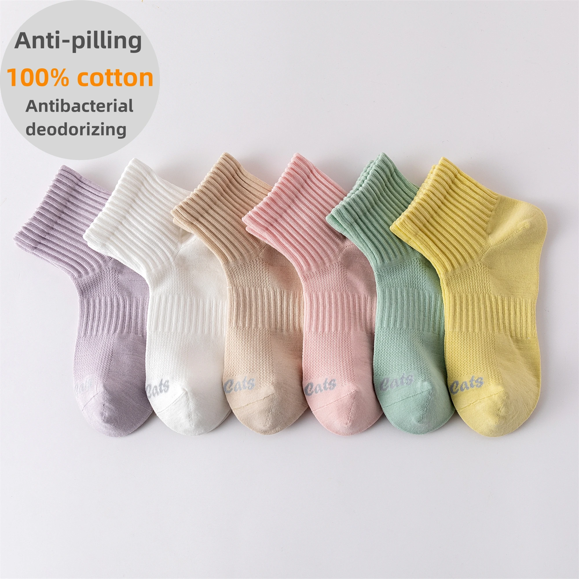 Women's Cotton Sports Socks Short Breathable and Comfortable Boat Socks Fashionable Sweat-Absorbent Summer 6 Pairs
Women's Cotton Sports Socks Short Breathable and Comfortable Boat Socks Fashionable Sweat-Absorbent Summer 6 Pairs
