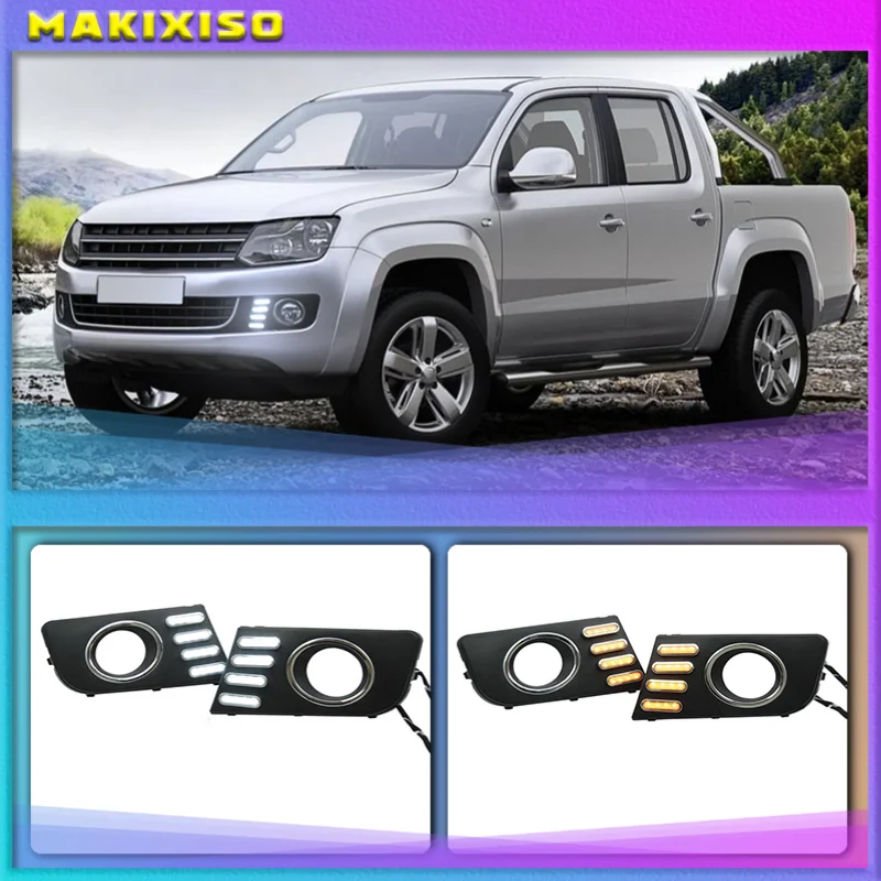 2PCS Front Bumper Light LED Fog Lights with Turn Signal DRL Daytime Running Light for VW Amarok 2014 2015 2016
2PCS Front Bumper Light LED Fog Lights with Turn Signal DRL Daytime Running Light for VW Amarok 2014 2015 2016