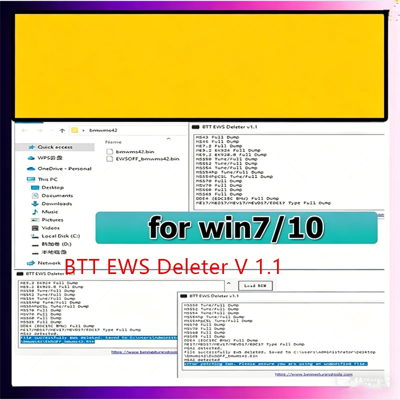 Car Repair for B-m-w IMMOFF BTT EWS 1.1 Deleter Tool Diagnostic ECU repair ecu car power MS41 MS42 MS43 MS45 ME17/MED17/MEV17
Car Repair for B-m-w IMMOFF BTT EWS 1.1 Deleter Tool Diagnostic ECU repair ecu car power MS41 MS42 MS43 MS45 ME17/MED17/MEV17