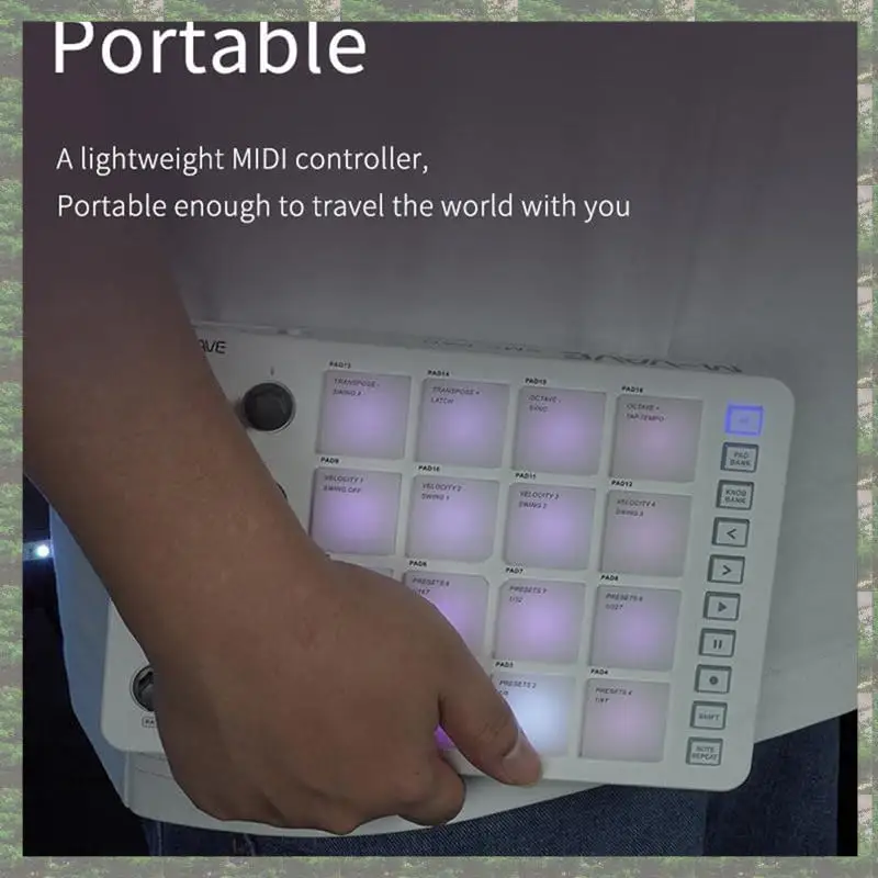 M-VAVE Беспроводная MIDI-пад Bluetooth MIDI-контроллер, 16 платов и 8 сменных ручек, портативный USB-C с встроенным аккумулятором
M-VAVE Беспроводная MIDI-пад Bluetooth MIDI-контроллер, 16 платов и 8 сменных ручек, портативный USB-C с встроенным аккумулятором
