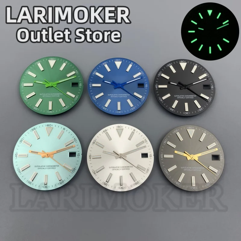 LARIMOKER 29mm dial 3 o'clock date display green luminescence watch accessory suitable for NH series ETA2824 PT5000 movements
LARIMOKER 29mm dial 3 o'clock date display green luminescence watch accessory suitable for NH series ETA2824 PT5000 movements
