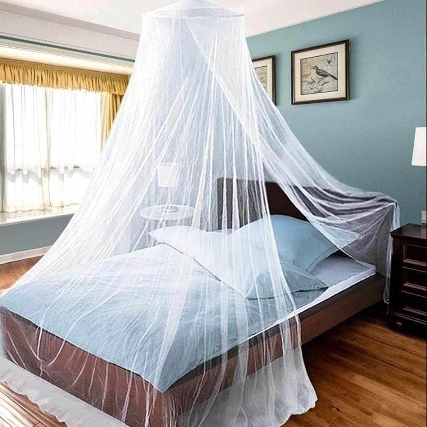 Luxurious White Princess Round Hoop Sheer King Size Bed Canopy by AIFUSI - Elegant Hanging Curtain Netting for All Baby Cribs an
Luxurious White Princess Round Hoop Sheer King Size Bed Canopy by AIFUSI - Elegant Hanging Curtain Netting for All Baby Cribs an
