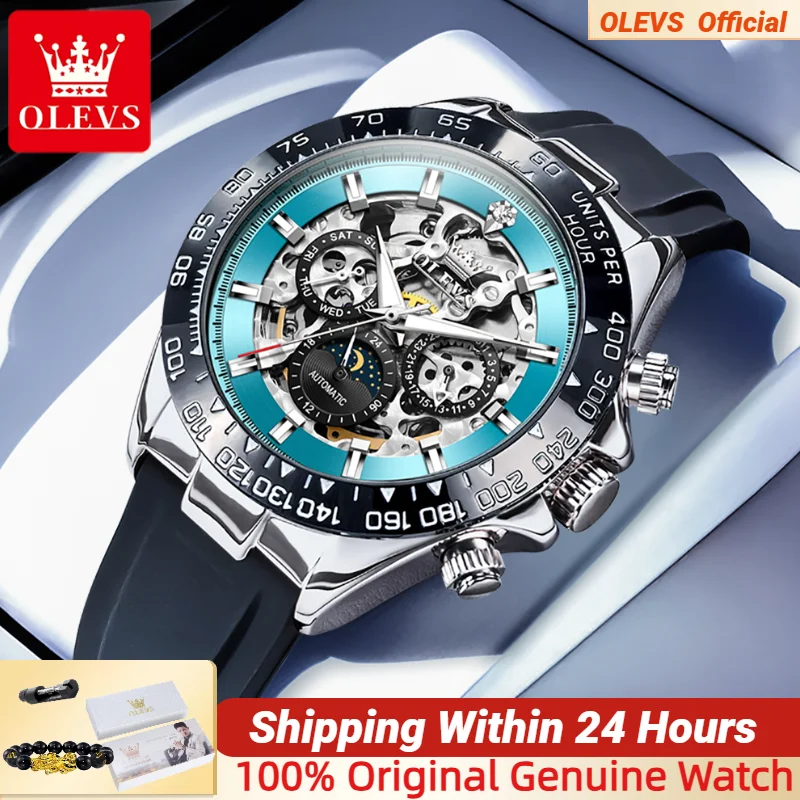 OLEVS 6713 New Exclusive Men's Watch Fashion Automatic Mechanical Watch for Men Date Hollow out Men Wristwatch
OLEVS 6713 New Exclusive Men's Watch Fashion Automatic Mechanical Watch for Men Date Hollow out Men Wristwatch