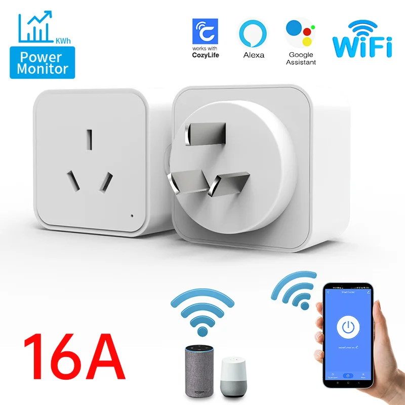 Умная Wi-Fi розетка 16А с австралийским штекером, Tuya Smart Life, голосовое управление Alexa и Google, мониторинг энергопотребления, таймер обратного отсчета, удаленное управление через приложение
Умная Wi-Fi розетка 16А с австралийским штекером, Tuya Smart Life, голосовое управление Alexa и Google, мониторинг энергопотребления, таймер обратного отсчета, удаленное управление через приложение