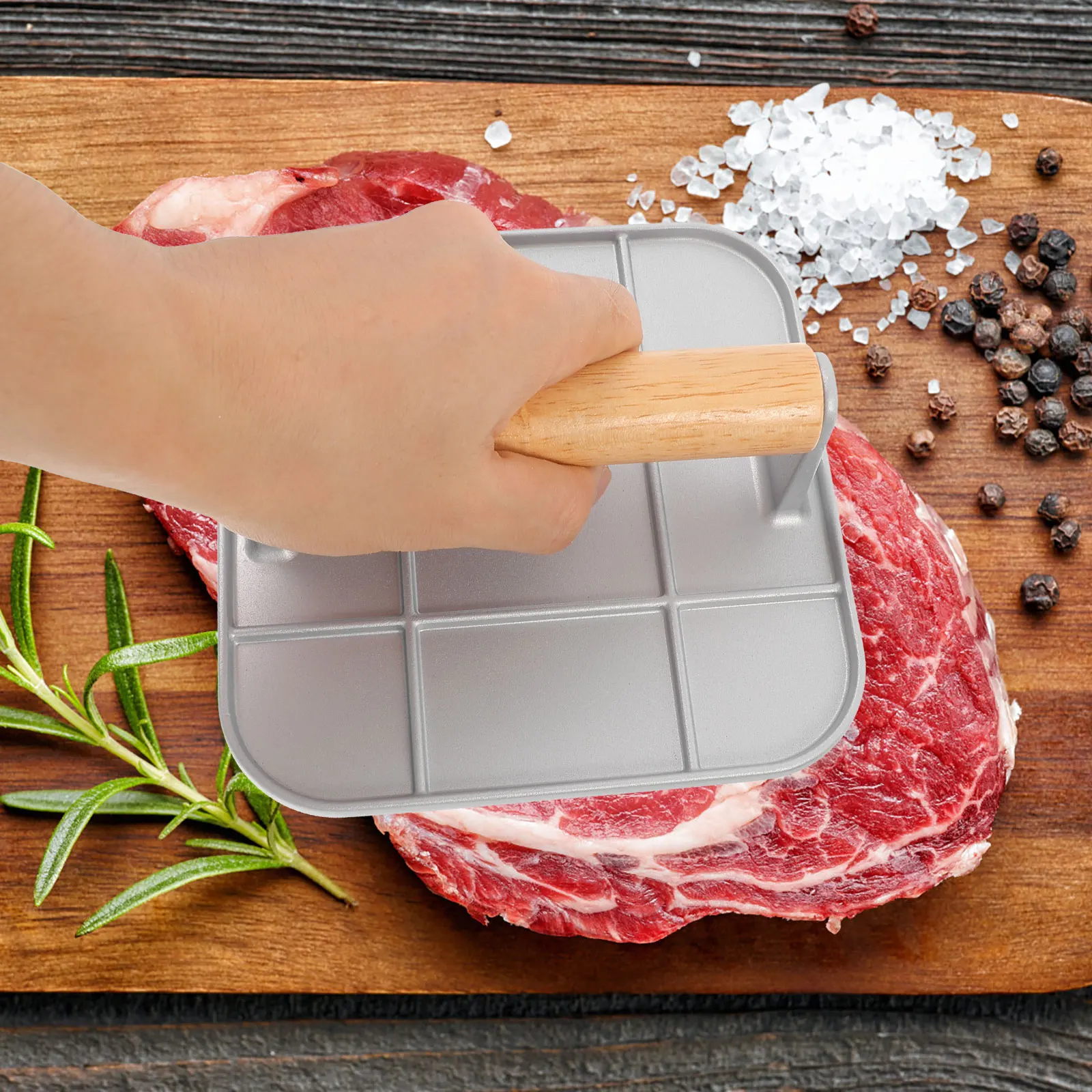 Aluminum Patty Square Silver Meat Press Mold Burger Mold Press Kitchen Tool Burger Smasher Homemade Practical Sturdy
Aluminum Patty Square Silver Meat Press Mold Burger Mold Press Kitchen Tool Burger Smasher Homemade Practical Sturdy