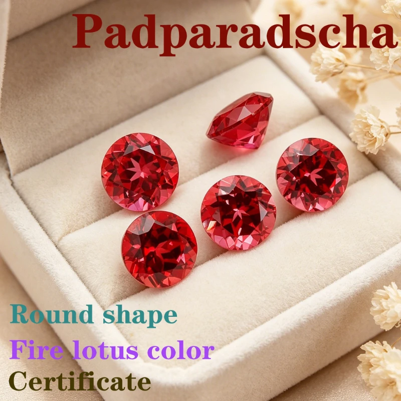 Synthetic Sapphire Fire Lotus Color Padparadscha Round Shape Certificate Selectable Wholesale
Synthetic Sapphire Fire Lotus Color Padparadscha Round Shape Certificate Selectable Wholesale