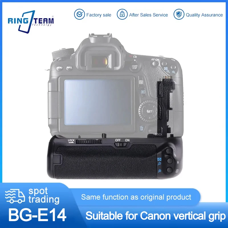 BG-E14 Battery Grip Compatible with Canon 70D 80D 90D DSLR Cameras Outdoor Travel Photography Shooting Accessory
BG-E14 Battery Grip Compatible with Canon 70D 80D 90D DSLR Cameras Outdoor Travel Photography Shooting Accessory