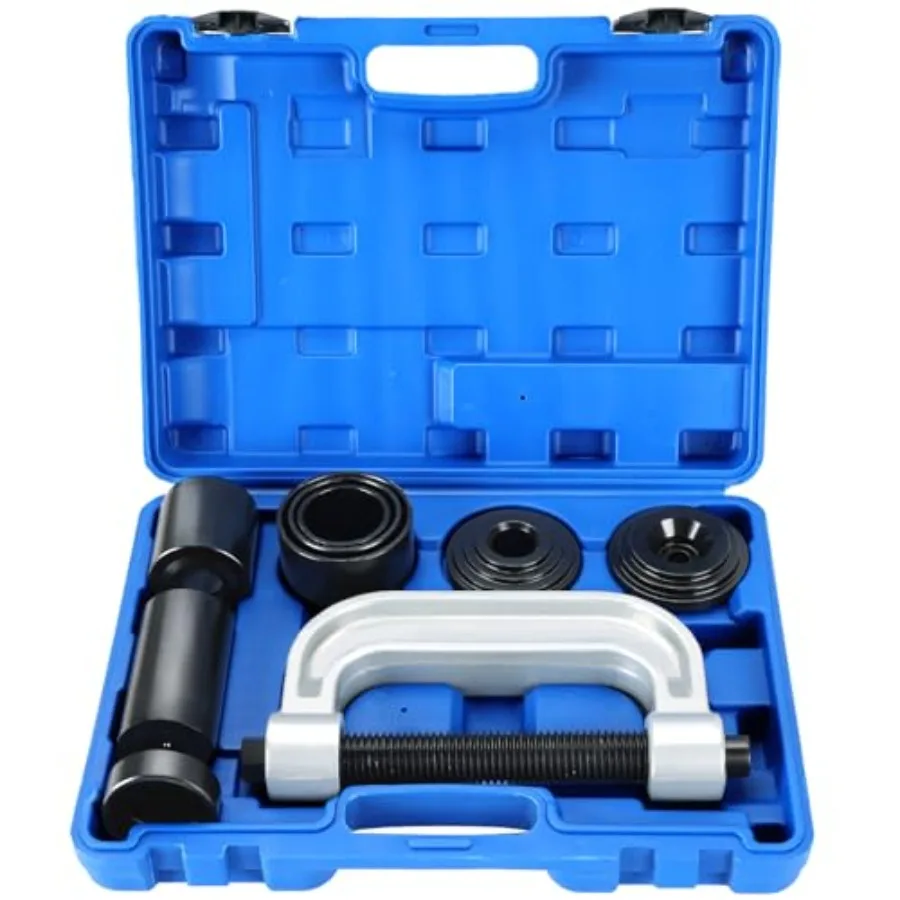 Ball Joint Press and U Joint Removal Tools Heavy Duty Ball Joint Service Tool with 4-Wheel Drive Adapters for Most 2WD and 4WD
Ball Joint Press and U Joint Removal Tools Heavy Duty Ball Joint Service Tool with 4-Wheel Drive Adapters for Most 2WD and 4WD