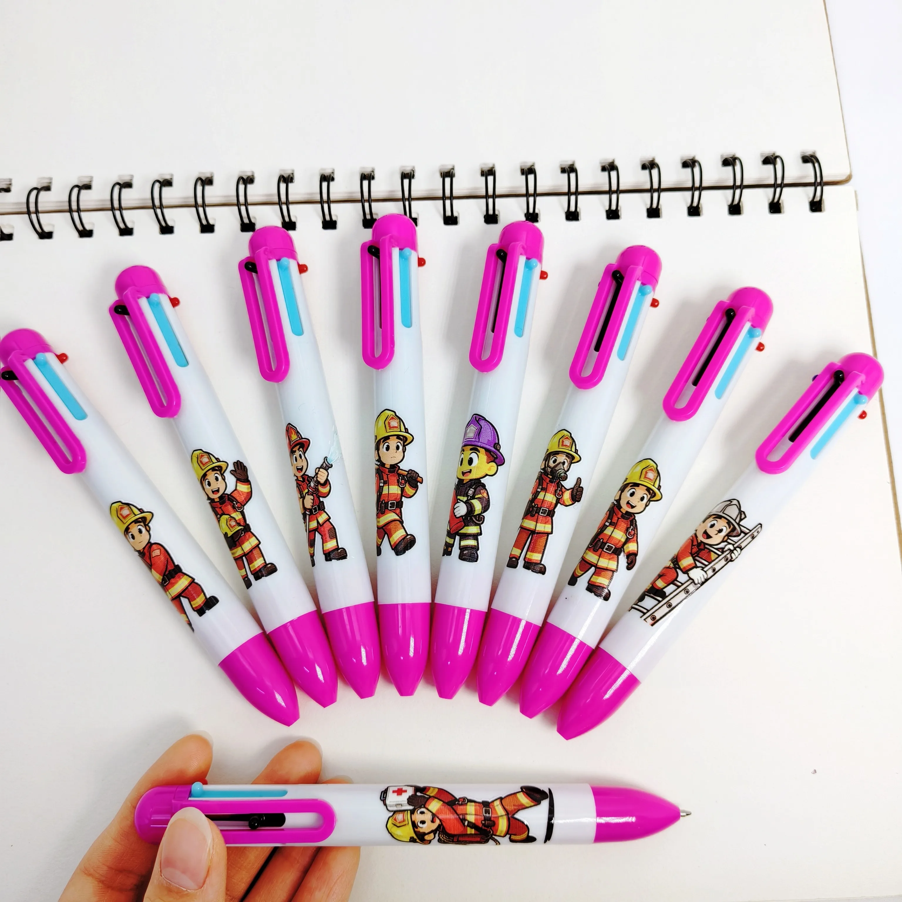 9pcs/18pcs firefighter shaped six color ballpoint pen creative fire prevention multi-color ballpoint pen
9pcs/18pcs firefighter shaped six color ballpoint pen creative fire prevention multi-color ballpoint pen