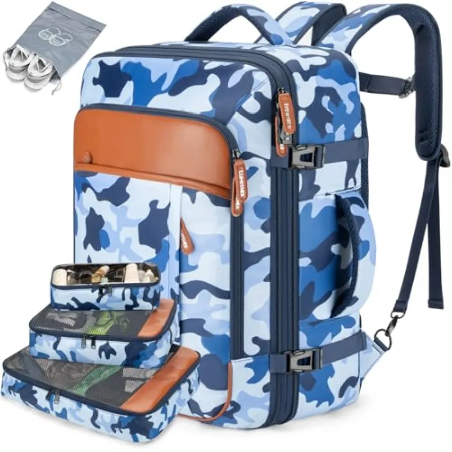 Laptop Travel Backpack with 4 Packing Cubes, 40L Carry on Luggage for MenandWomen, Flight Approved Carry on Bag, Water-Resistan
Laptop Travel Backpack with 4 Packing Cubes, 40L Carry on Luggage for MenandWomen, Flight Approved Carry on Bag, Water-Resistan