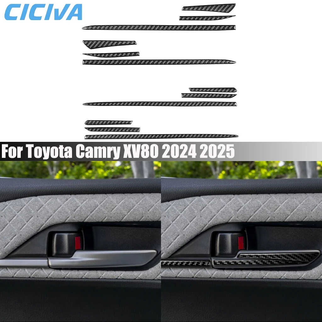 Автомобильные аксессуары из углеродного волокна, декоративные полоски для дверей, внутренняя отделка, модифицированная наклейка для Toyota Camry XV80 2024 2025
Автомобильные аксессуары из углеродного волокна, декоративные полоски для дверей, внутренняя отделка, модифицированная наклейка для Toyota Camry XV80 2024 2025