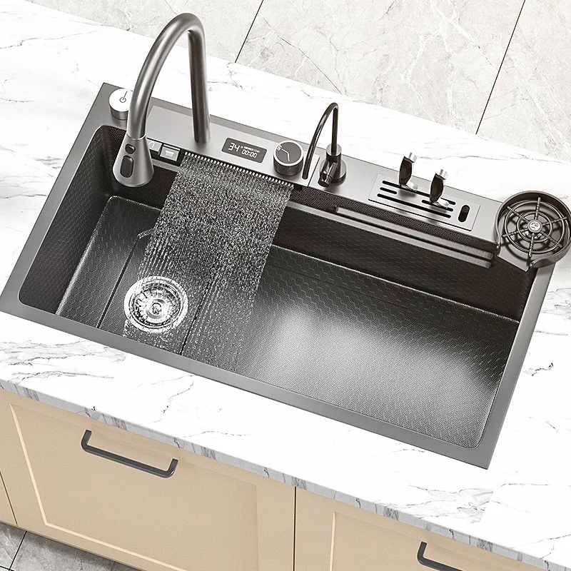 Feiyu Waterfall Digital Display Large Single 304 Stainless Steel Sink Kiten Household Emed Dishwasher Pool Left
Feiyu Waterfall Digital Display Large Single 304 Stainless Steel Sink Kiten Household Emed Dishwasher Pool Left