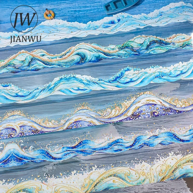 JIANWU 40 мм * 200 см, серия Star River Waves, винтажные морские волны, пейзажный материал, коллаж, ПЭТ-лента, креативный журнал, канцелярские принадлежности
JIANWU 40 мм * 200 см, серия Star River Waves, винтажные морские волны, пейзажный материал, коллаж, ПЭТ-лента, креативный журнал, канцелярские принадлежности
