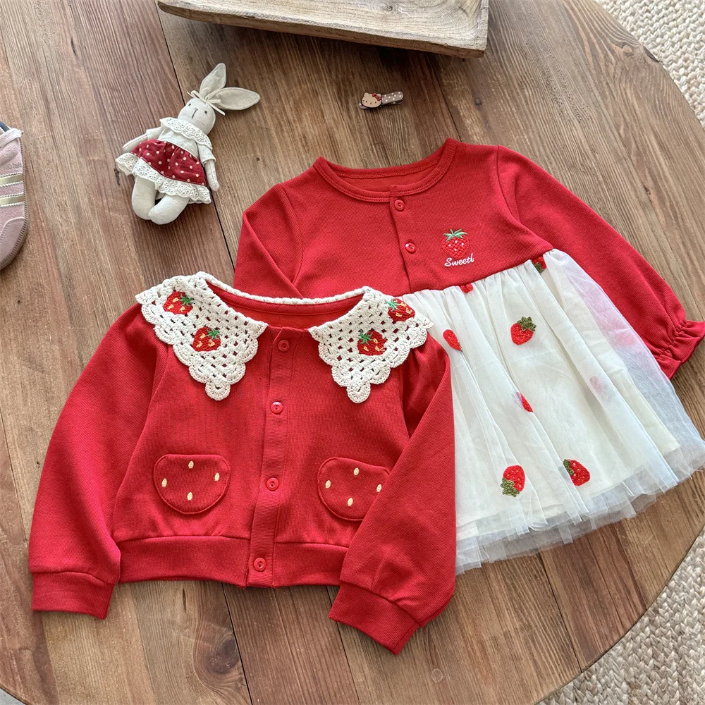 Sweet Girl's Princess Tulle Dress Set with Baby Cardigan for Spring And Autumn Stylish Children's Outfit
Sweet Girl's Princess Tulle Dress Set with Baby Cardigan for Spring And Autumn Stylish Children's Outfit