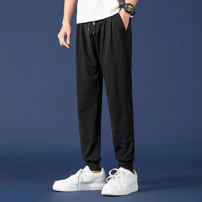 Mesh pants for spring and summer, men's loose fit, plus size, ankle binding, sporty, thin, breathable casual pants
Mesh pants for spring and summer, men's loose fit, plus size, ankle binding, sporty, thin, breathable casual pants