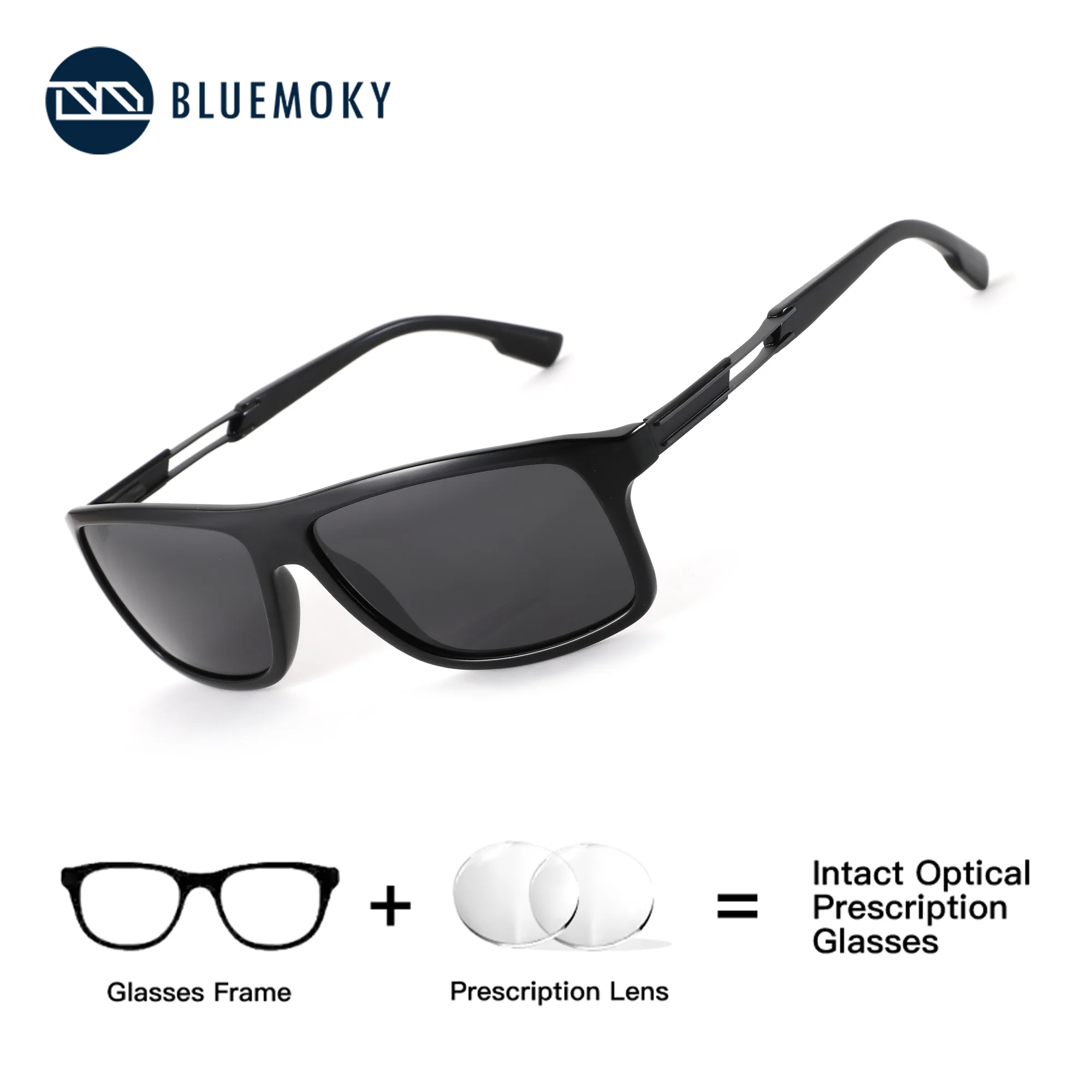 BLUEMOKY Square Custom Prescription Sunglasses TR90 Polarized UV400 Lens Sports Protection, Progressive Myopia Correction
BLUEMOKY Square Custom Prescription Sunglasses TR90 Polarized UV400 Lens Sports Protection, Progressive Myopia Correction