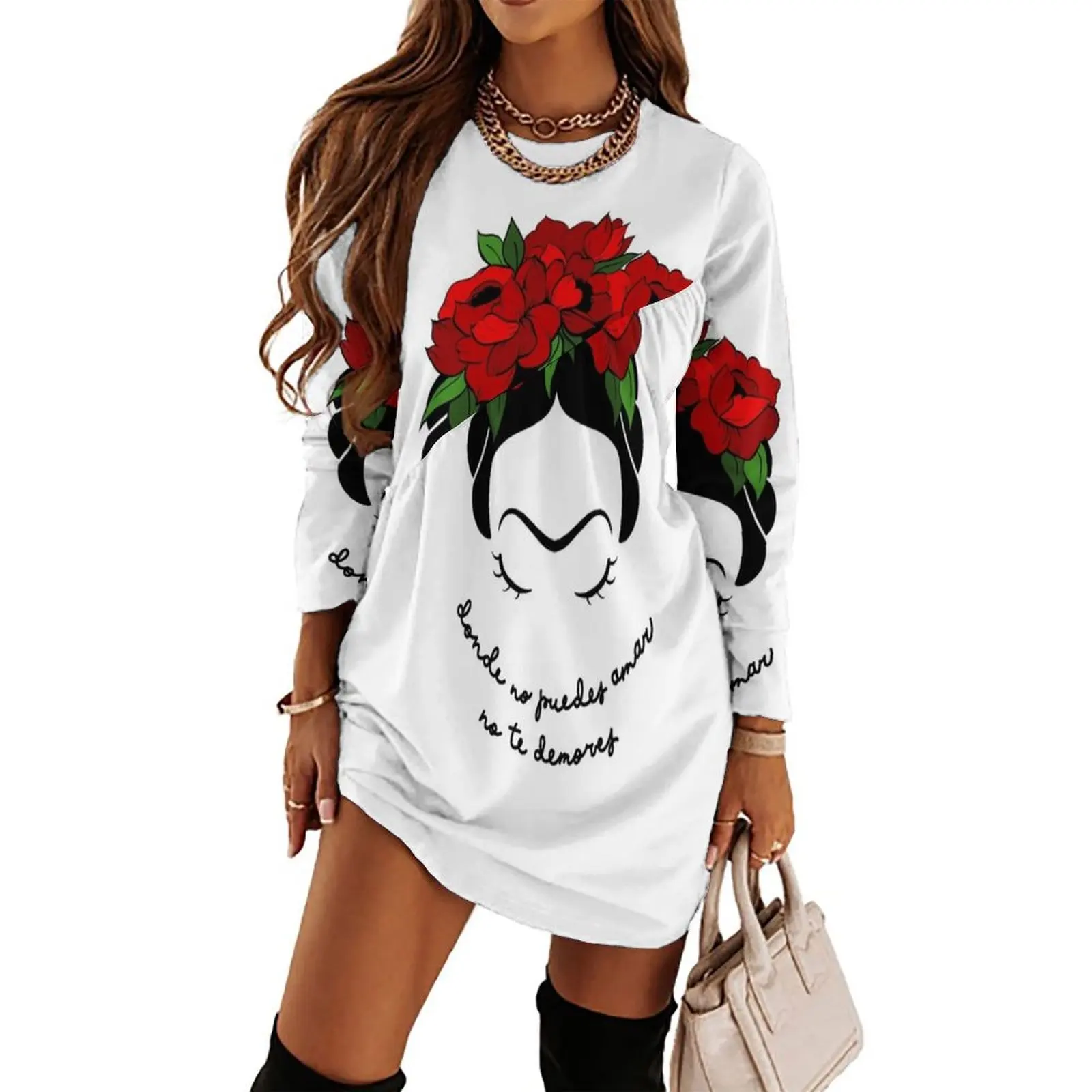 DONDE NO PUEDE AMAR NO TE DEMORES Long Sleeved Dress Summer dresses for women women"s elegant loose dresses dress dresses
DONDE NO PUEDE AMAR NO TE DEMORES Long Sleeved Dress Summer dresses for women women"s elegant loose dresses dress dresses