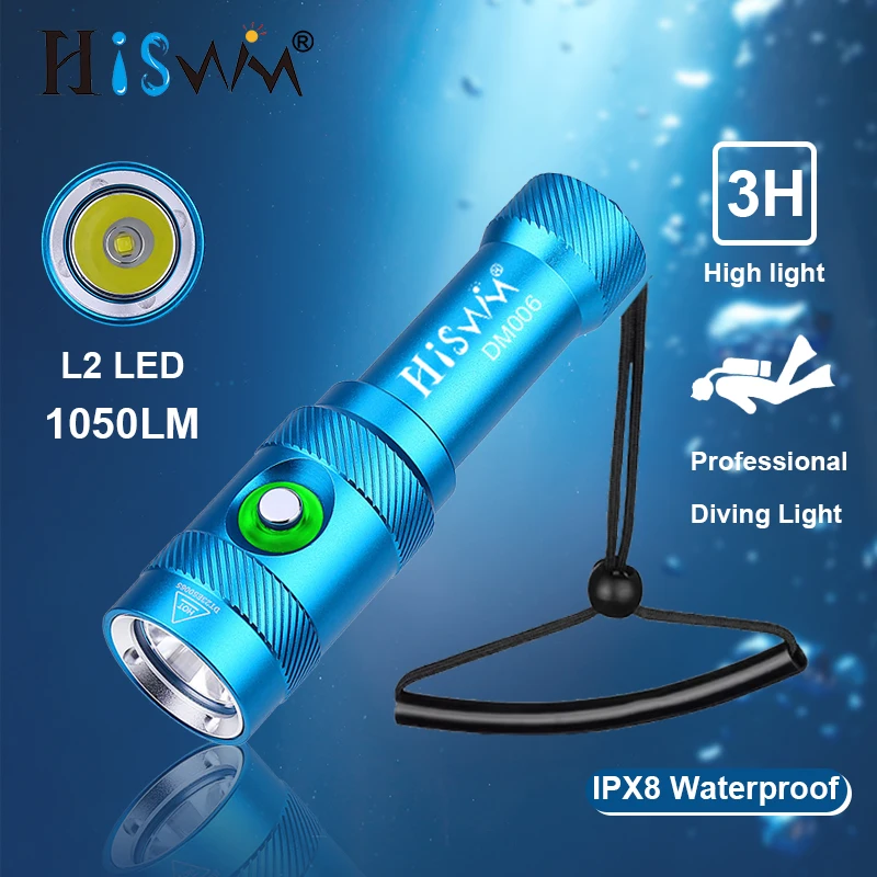 HISWN DM006 Professional diving flashlight 1050LM 10W high power IPX8 waterproof linterna led recargable 
HISWN DM006 Professional diving flashlight 1050LM 10W high power IPX8 waterproof linterna led recargable