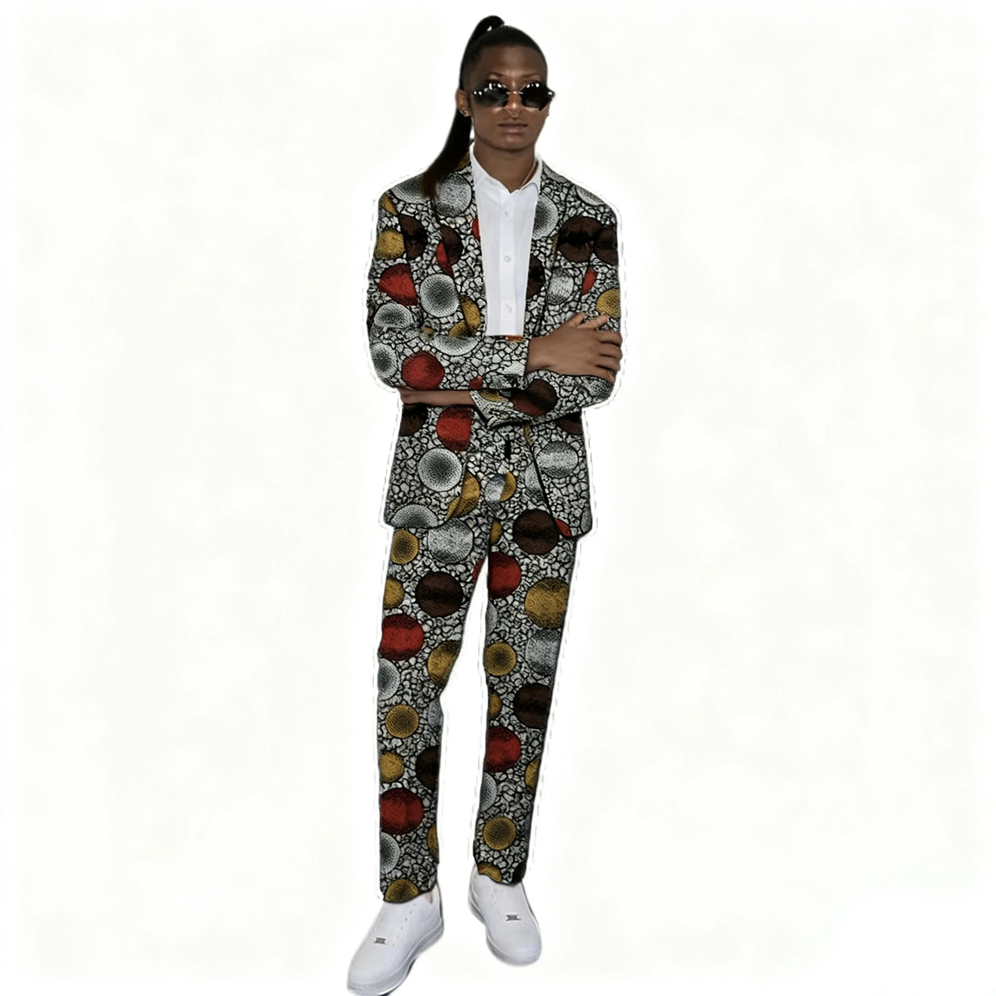 Men's African Couture Geometric Print 2 Piece Suit Blazer & Pants for Wedding Party Daily Casual Formal Occasions
Men's African Couture Geometric Print 2 Piece Suit Blazer & Pants for Wedding Party Daily Casual Formal Occasions